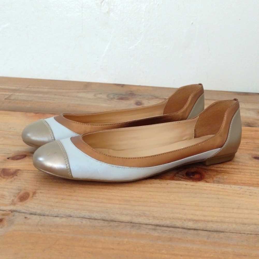 Elegant Two-Tone Ballet Flats